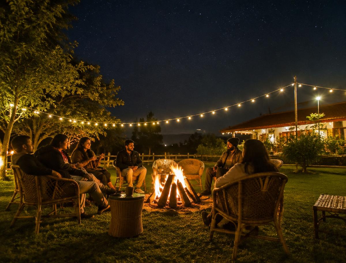 Bonfire nights on the lawn